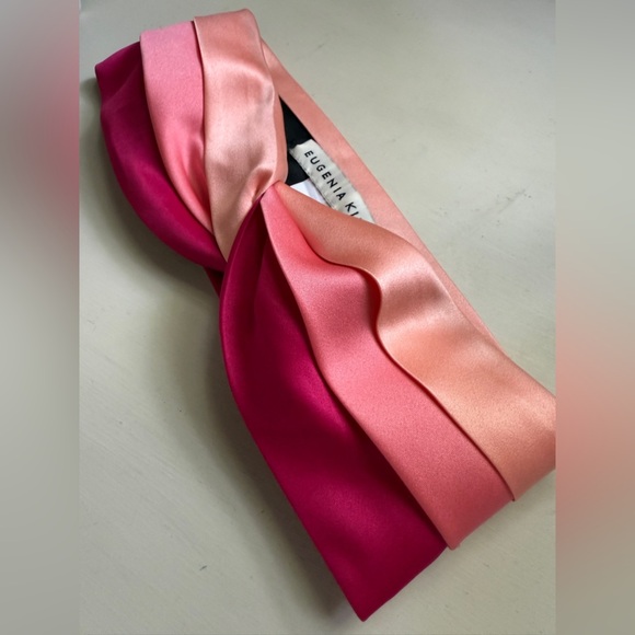 Eugenia Kim Blush and Fuchsia Satin Headband - Picture 3 of 6
